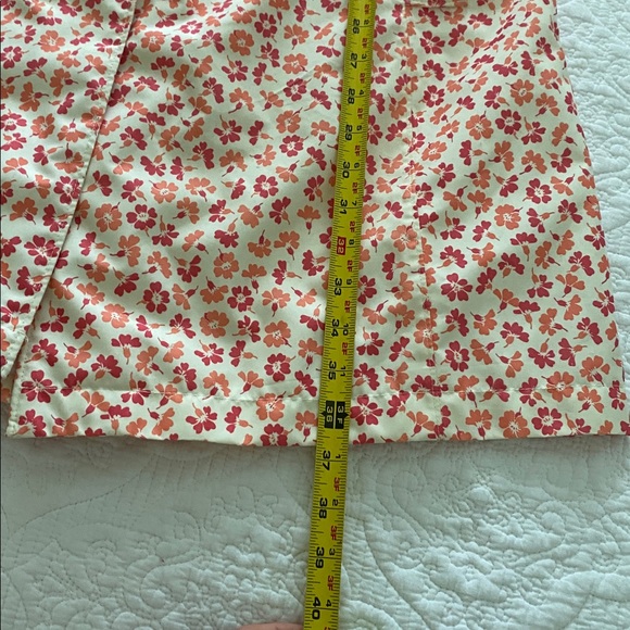 Women’s Lands’ End pink & orange floral trench coat trending fall 2025 - Picture 8 of 10